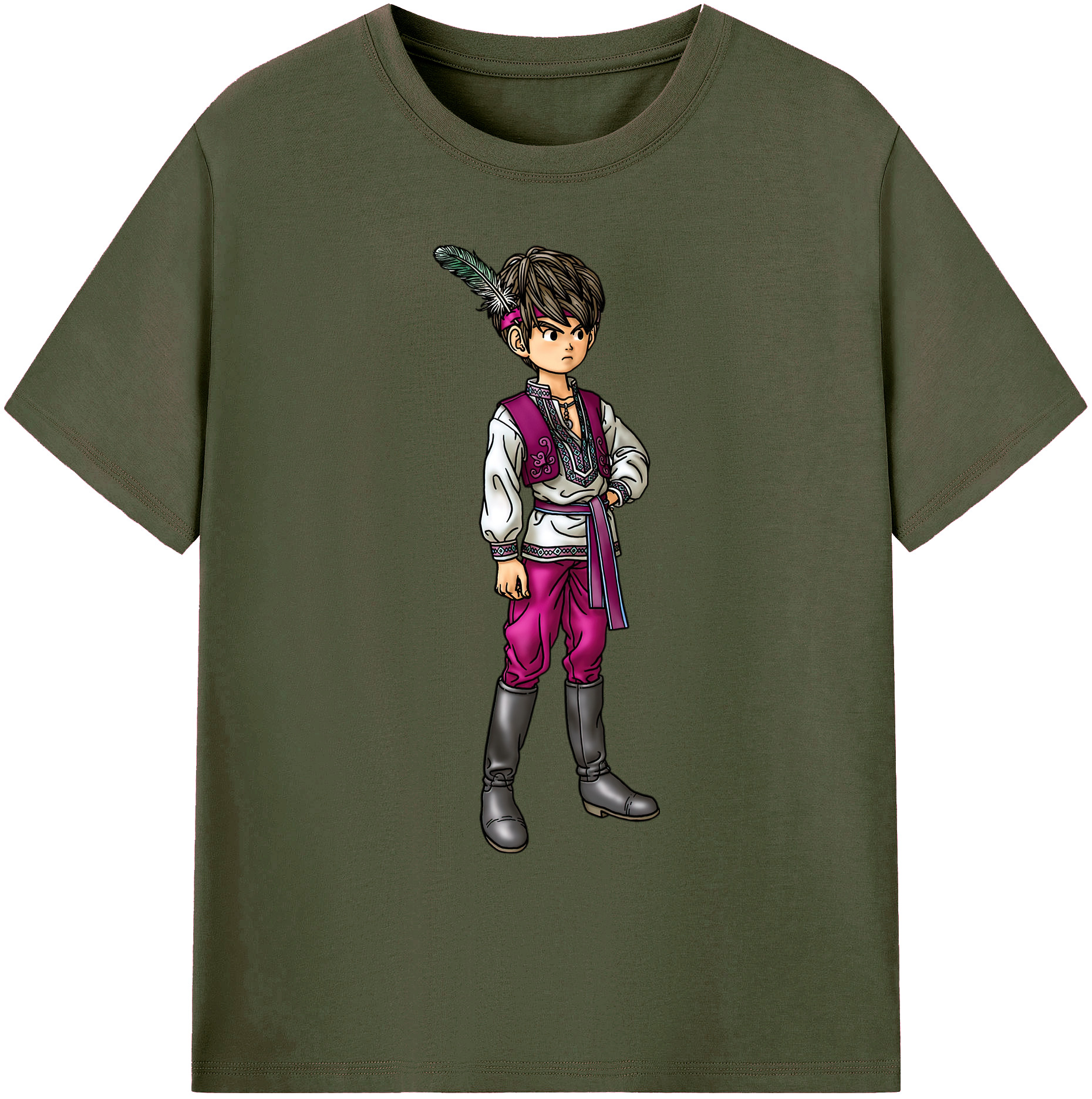 （画像用） ドラゴンクエスト Doragon Kuesuto Dragon Quest 綿100％ メンズ半袖Tシャツ｜肌触りやわらか＆通気性